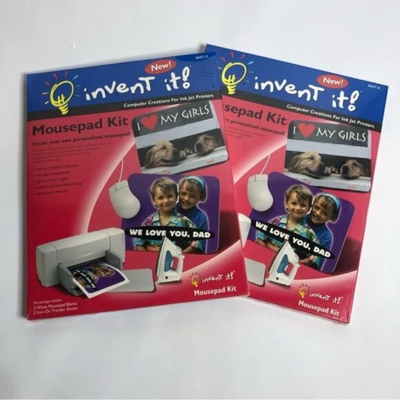invent it! Other - Invent It Ink Jet Mousepad Kit Lot Of 2 New and Selaed Kits